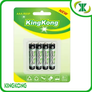 ถ่านไฟฉายคิงคอง ซิงค์คาร์บอน R03p 1.5v Um-4 AAA แบบแห้ง - Product Image 4