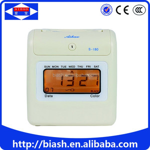 S-180 AIBAO marca de moda oficina de asistencia de empleados máquina/registrador de tiempo de tarjetas perforadas - Product Image 3