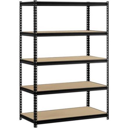Rack empilhador de metal de canto, rack armazenamento de armazém com ângulo entalhado, 5 níveis