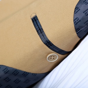 Giacca Autunnale BOYA Monopetto con Colletto a Risvolto Antivento Chic in Tessuto di Cotone Beige Vestibilità Slim Casual <span class=keywords><strong>Blazer</strong></span> Giacche da Uomo - Product Image 5