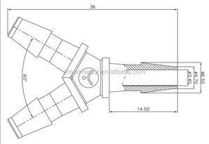 Mini Air <span class=keywords><strong>Hose</strong></span> Barb Y Chi Nhánh 3 Cách Kết Nối Ống Nhựa Phù Hợp - Product Image 4