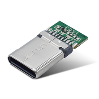 Conector USB C Tipo 3.1 Macho de 3 Pines para Soldar con Montaje en PCB