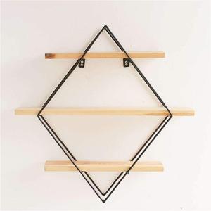 أفضل جودة منخفضة السعر حسب الطلب معدنية خشبية رف جداري معلَّق الجدار الديكور - Product Image 3