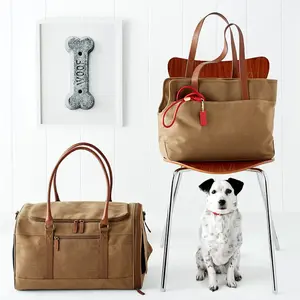 Hoge Kwaliteit Canvas Hond Tote Carrier Bag Custom Logo Tas Huisdier Groothandel Tote Schouder Pet Carrier Bag