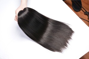 2021 popolare Brasiliana Diritta Del Merletto Dei Capelli Chiusura Con 3 Fasci di Capelli, Pacchi Dei Capelli Vergini Con Chiusura Del Merletto - Product Image 5