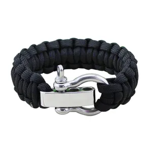 Adjustable paracord shackle clasp , High quality bow shackle for paracord bracelet, anchor shackle adjustable with compass