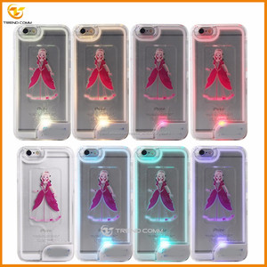 LED clair neige blanc pricess liquide cas de couverture pour l'iphone 6 6 s - Product Image 1