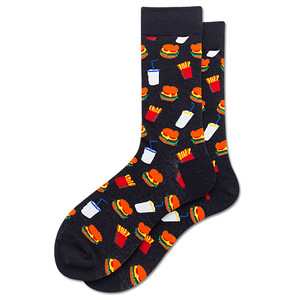 <span class=keywords><strong>Chaussettes</strong></span> amusantes à motifs de nourriture : dinde, hamburger, frites, œufs, bacon, hot-dog, fromage, pizza - Product Image 5
