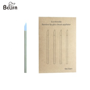 Belifa Eco-friendly <strong>Disposable</strong> Bamboo <strong>Lip</strong> Gloss <strong>Brush</strong> Wands <strong>Applicator</strong>