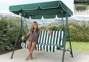 Stainless Steel Iron 3 Seat <strong>Patio</strong> <strong>Swing</strong> With Canopy - Product Image 2