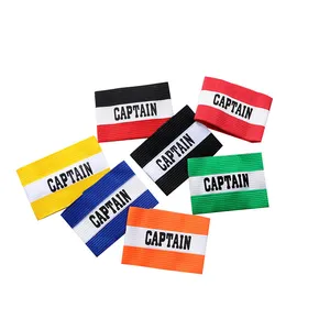 33*7 cm OEM logo ayarlanabilir elastik naylon futbol eğitim bantları kol bandı lider yarışması futbol kaptan kol bandı