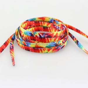 디자이너 재미 Shoestring 인쇄 로고 63 인치 그라데이션 무지개 신발 레이스 대량 녹색 얼룩덜룩 한 사용자 정의 신발 끈 운동화 - Product Image 3