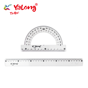 YL33003 toptan öğrenciler matematik geometri seti kırtasiye cetvel seti kareler üçgen cetvel iletki