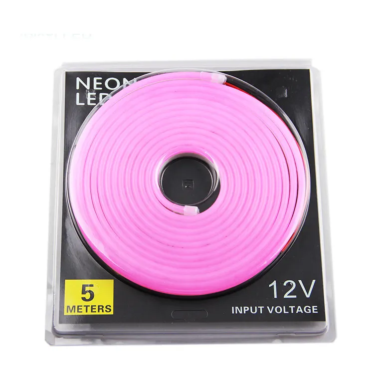 Easily Packed 5メートルSet Neon FlexためRetail Trading Silicone Waterproof 12v LED Neon Strip Light