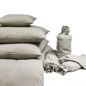 High Quality Luxury Pure French Flax Linen Stone Washed Bedding