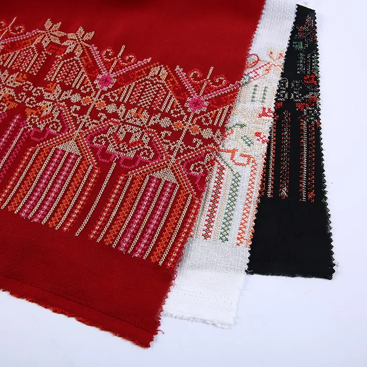 Новейшие перекрестные стежки в традиционном стиле, крученая ткань из искусственного шелка с вышивкой, цена