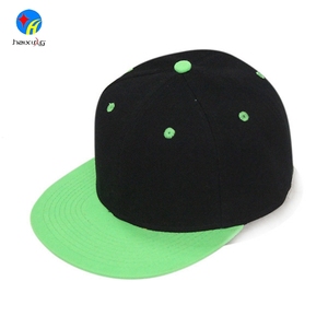 Haixing customize Flat Bill plain Snap back white Snapback hats - Product Image 5