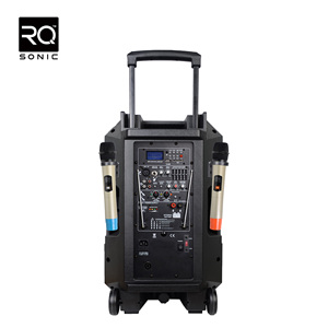 RQSONIC speaker Audio P aktif, sistem suara troli portabel bertenaga baterai CAPT15AUX 15 inci 120W dengan mikrofon - Product Image 3