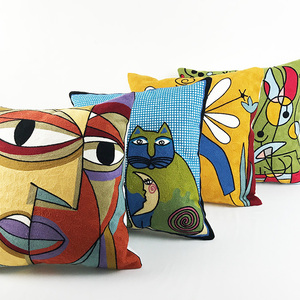Buti Rajutan Mewah Picasso Sarung Bantal Sofa Bordir Bantal Lempar untuk Dekorasi Rumah - Product Image 6