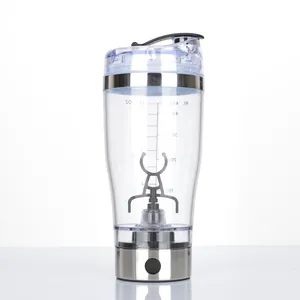 450ml Battery Operated Vortex Mixer Stainless Steel Electric Protein Shaker with Protein Powder Storage Container