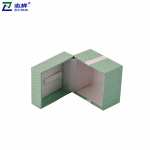 Zhihua marca de lujo tamaño personalizado cuero de regalo caja de papel <span class=keywords><strong>verde</strong></span> <span class=keywords><strong>claro</strong></span> de la joyería letherette caja de papel - Product Image 3