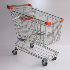 180L Aziatische type groothandel supermarkt kruidenier metalen staal winkelen <span class=keywords><strong>trolley</strong></span>