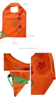 Hete Aanbieding Cartoon Patroon Opvouwbare Lichtgewicht Draagbare Herbruikbare Wasbare Polyester Fruit Wortel Boodschappentassen Cadeau