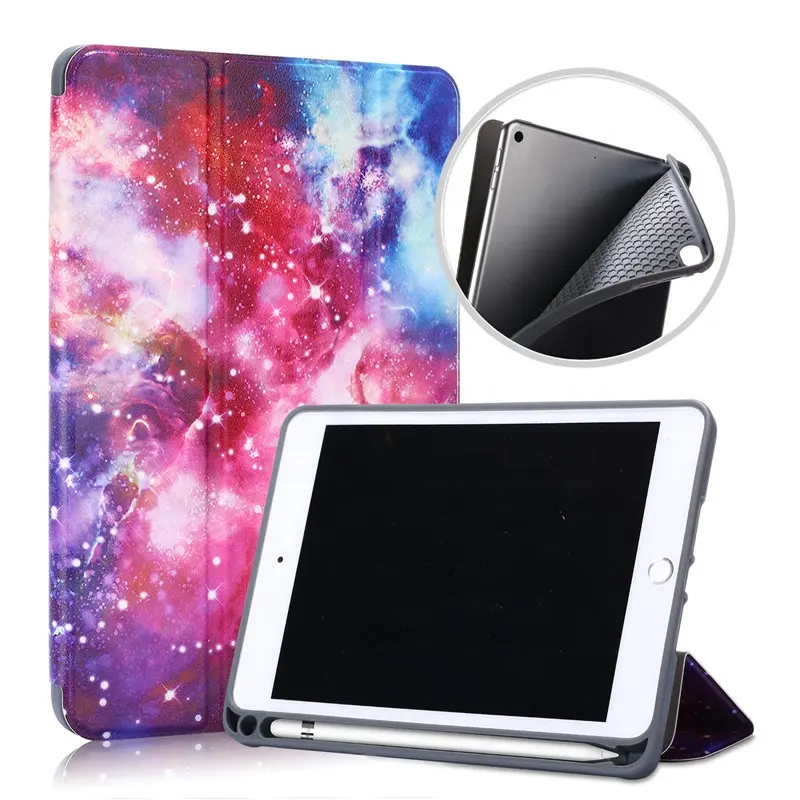 Book Style Rugged Flip Leather Smart Cover For iPad Mini 5 4 Tablet Case With Pencil Holder