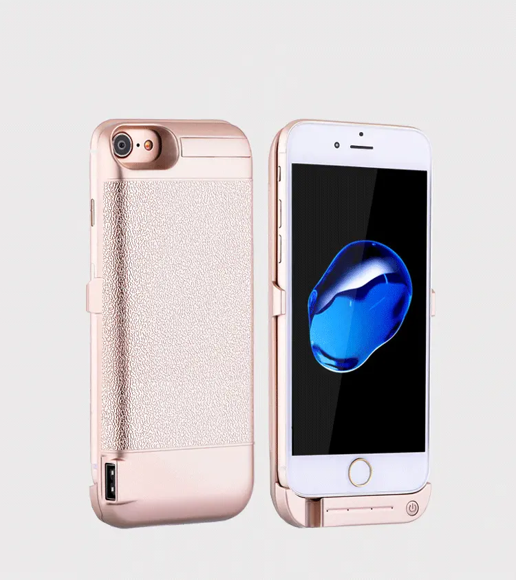 2018 Hot Selling Wholesale Backup Charger Case for iPhone 6/7,5000mAh Power Bank Charger Case for iPhone 6/7 with USB Port