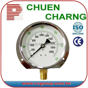 4 "1000บาร์,Kg เครื่องวัดความดันสูง