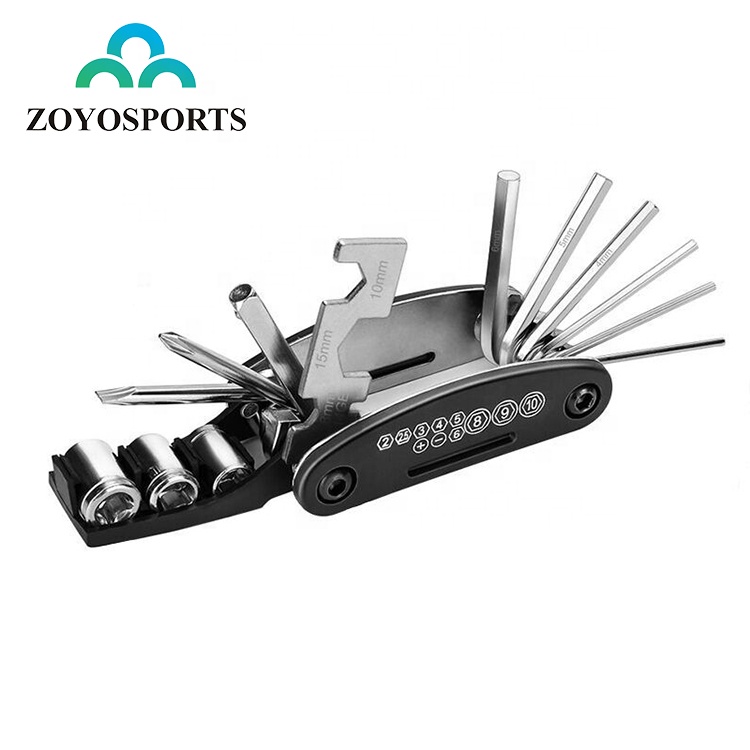 ZOYOSPORTS 16 в 1 стальной карманный мини-портативный многофункциональный велосипед инструменты для ремонта велосипедов оптовые предложения
