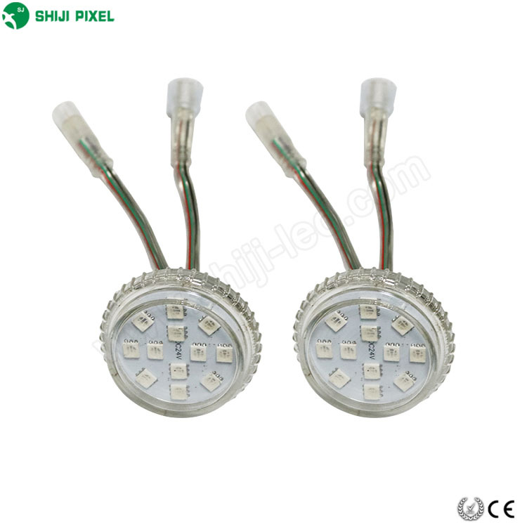 Amusement Individually Control Addressable Digital Pixel Led 50mm 12pcs Leds 5050 Rgb Pixel Led Point Light