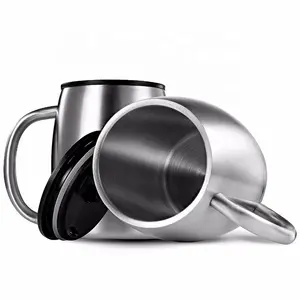 14 unzen Double Walled Stainless Steel Coffee Mugs mit Lid