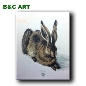 Famous Reproduction Albrecht Durer <strong>Rabbit</strong> Animal Home Goods Wall Art Canvas <strong>Painting</strong> - Product Image 3