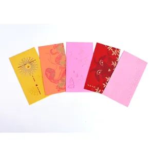 Custom gold foil stamping money envelope machine making red packet