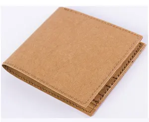 Custom Handgemaakte Duurzaam Milieuvriendelijk Gerecycleerd Wasbare Kraft Papier Portemonnee