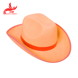 יוניסקס זול מערב זמש עור קידום כתום קאובוי כובע - Product Image 4