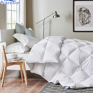 Edredones del edredón hipoalergénico muñecos 350 GSM tamaño <span class=keywords><strong>super</strong></span> king cama invierno pesado blanco ganso duvet <span class=keywords><strong>pluma</strong></span> alternativa - Product Image 3