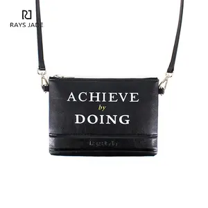 Guangzhou manufacture wholesale prices hot selling new arrival custom modern fashion luxury black leather clutch bag
