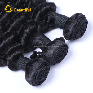 100% capelli vergini non trattati, allentato profondo bundles indiano naturale grezzo tessuto dei capelli all'ingrosso - Product Image 3