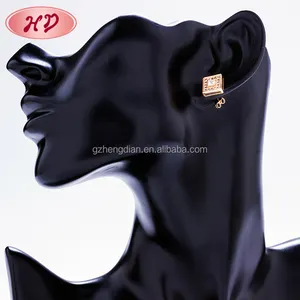 India Popular Rose Gold Square Jewelry Stud Earring