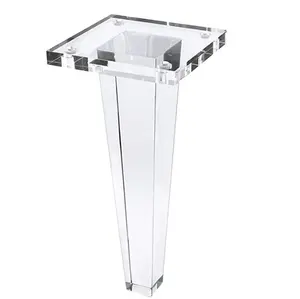 En gros sur mesure en plastique transparent de conception/jambes acryliques pour canapé/table