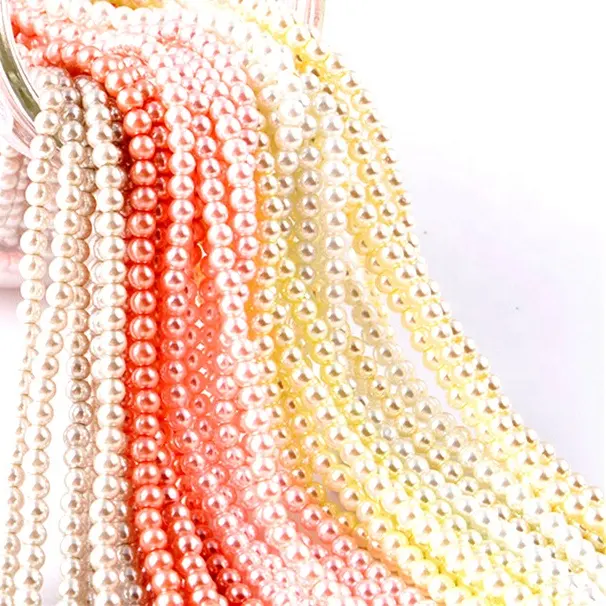 Free Shipping China Yiwu 4ミリメートル6ミリメートル8ミリメートルGlass Pearl Beads、Loose Pearls For Jewelry Making With Strand Beads