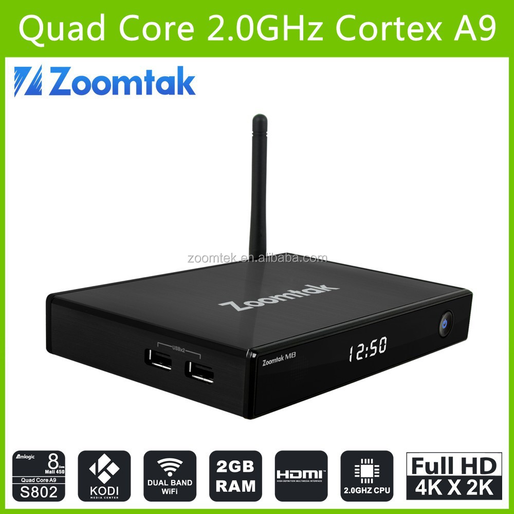 Amlogic S802 M8 android iptv set top box wifi 2.4 G / 5.8 G kodi 4 k
