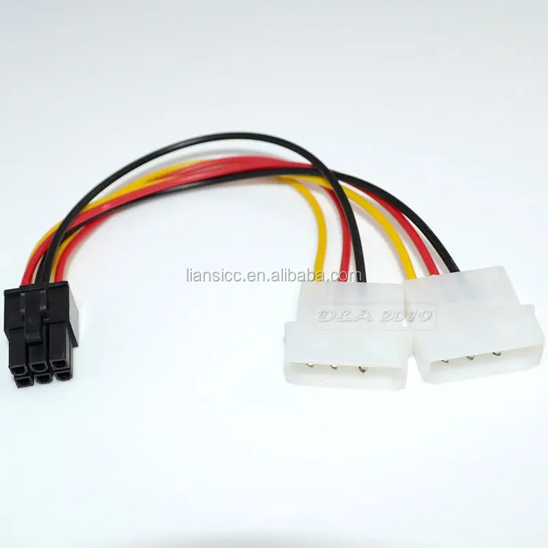 6pin To 2x 3pin SATA Power Cord Splitter Cable 1-2 Y Type Sata Data Splitter Cable