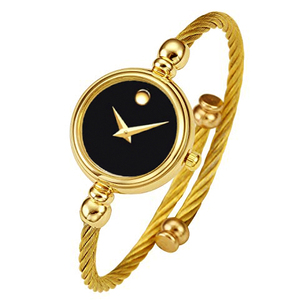 <span class=keywords><strong>Orologio</strong></span> Minimalista con Bracciale di Lusso in Filo Metallico Dorato per Ragazze - Product Image 3