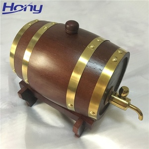 Baril de chêne américain 1,5 l-30l avec support, Spigot Spirit Keg Mini distributeur de baril de whisky Baril de vieillissement en chêne <span class=keywords><strong>pour</strong></span> vin, bière, rhum et liqueur - Product Image 2