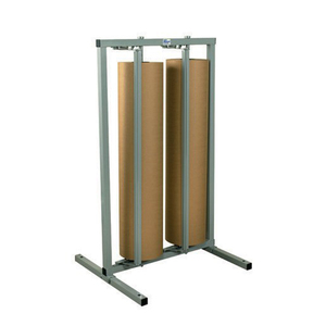 Jh-Mech 18 Inch 24 Inch Kraftpapier Roldispenser Standaard Licht Grijs Metaal Papiersnijder Dispenser Voor Cadeaupapier