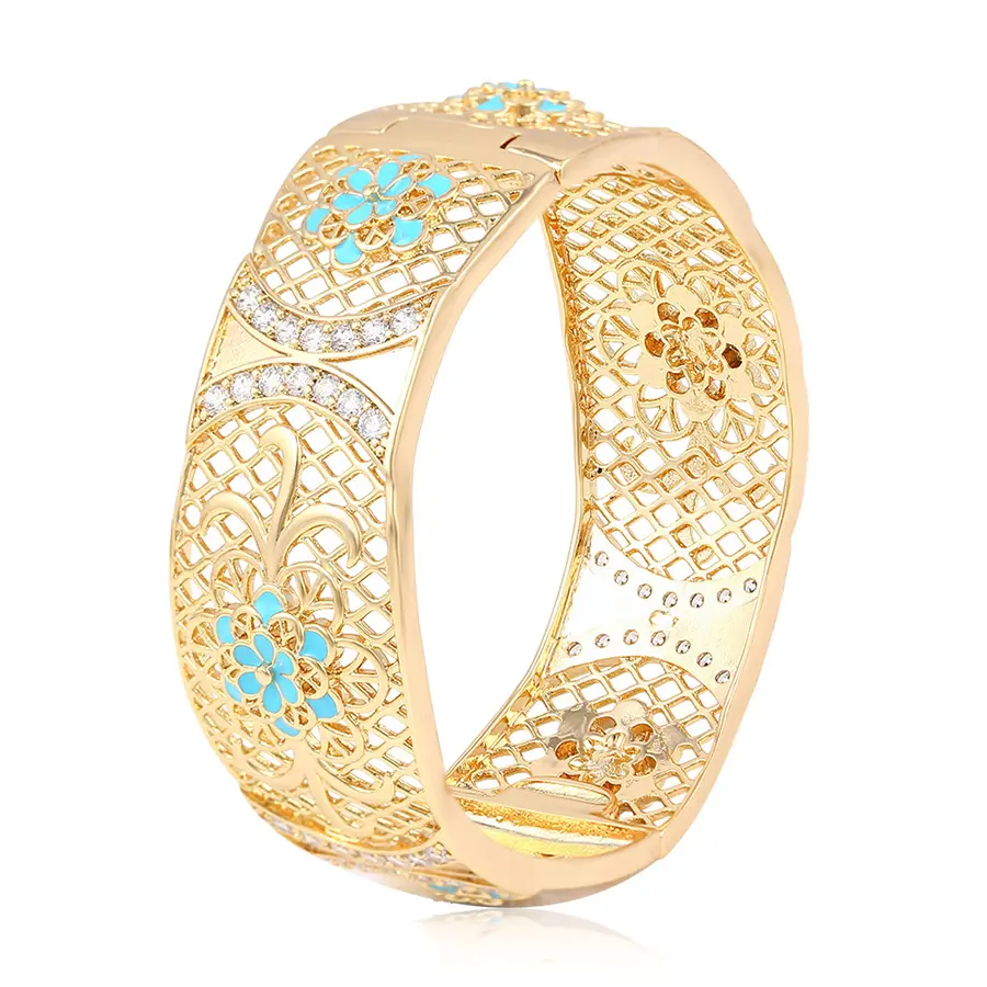 51463 k ouro xuping 18 fabricante de jóias de bronze pesado big projeto pulseiras de ouro arábica