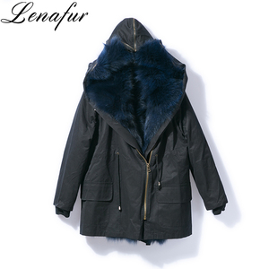 Design de mode Femmes D'hiver fourrure de <span class=keywords><strong>renard</strong></span> Vestes Et Manteaux Chaud Réel De Fourrure Parka - Product Image 3